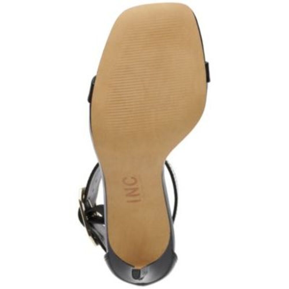MATEO BY INC Womens Black Padded Melodie Square Toe Stiletto Heeled Sandal 6 M - Picture 4 of 4